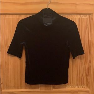 Zara Dark Green Velvet Sweater